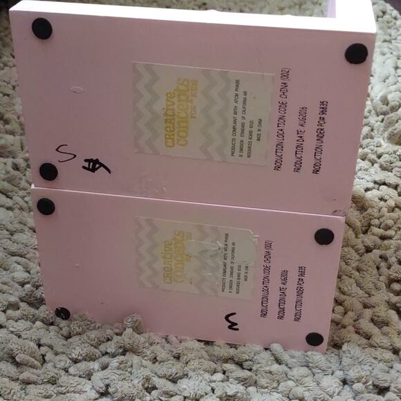 New Pink Gray Polka Dot Owl Wooden Bookends 4x7 inches‎ - Picture 6 of 8